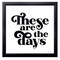 12" x 12" These Are the Days Framed Wall Art, Contemporary Home Décor, Glass Facing and Hanging Hardware Included